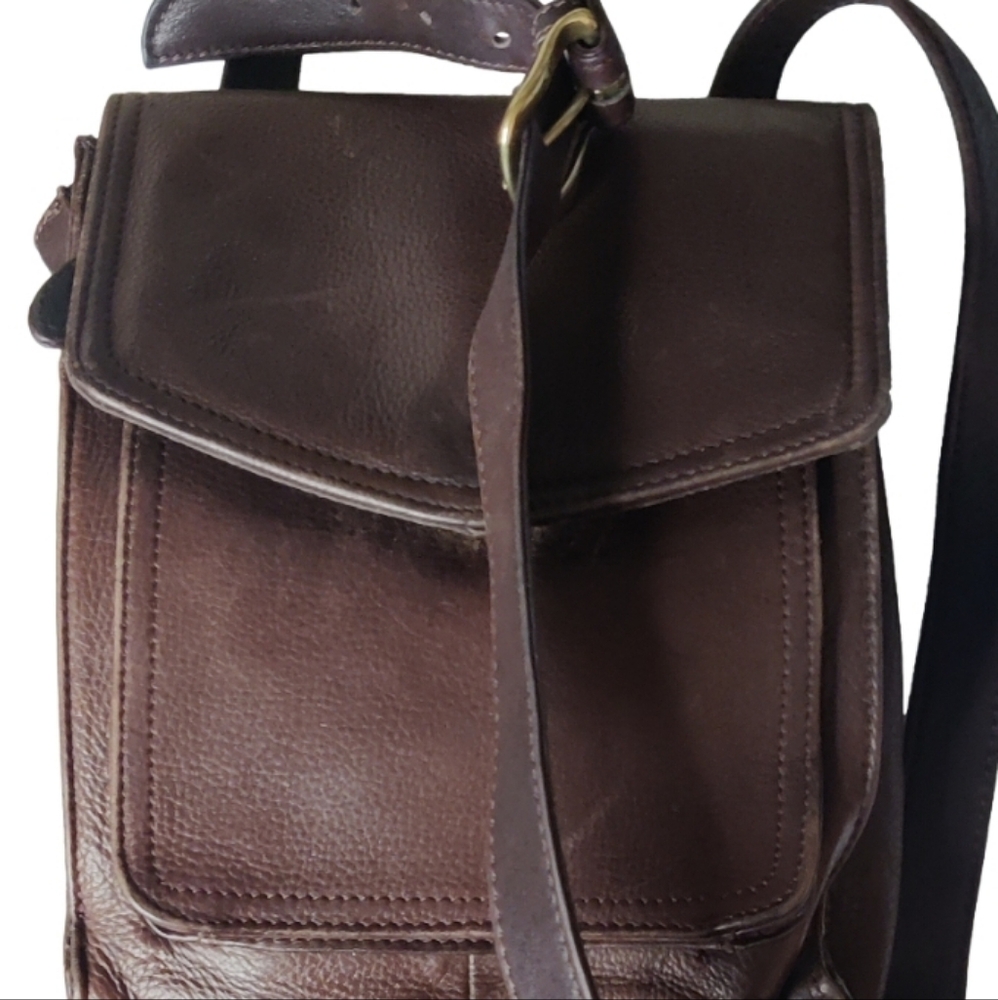 Fossil Brown Leather Crossbody Bag